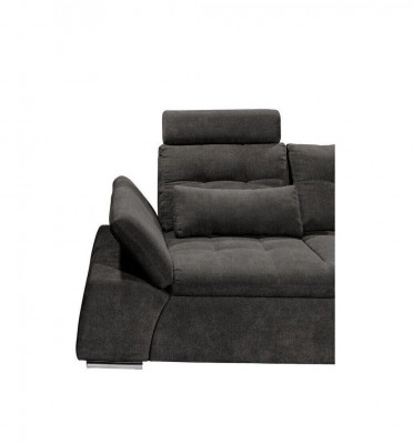 Ecksofa L-Form Sofa Canapé Design Polster Modern Textil Schlofffunktioun Stoff