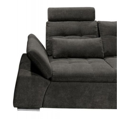 Ecksofa L-Form Sofa Canapé Design Polster Modern Textil Schlofffunktioun Stoff
