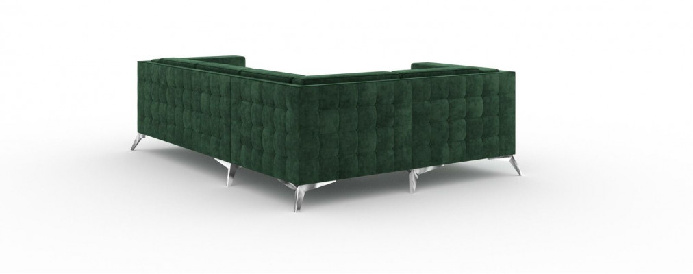 Ecksofa L Form Sofa Canapé Design Canapéë Polster Stoff Modern Eck Garnitur Gréng