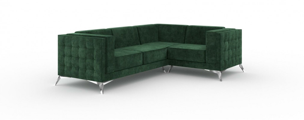Ecksofa L Form Sofa Canapé Design Canapéë Polster Stoff Modern Eck Garnitur Gréng
