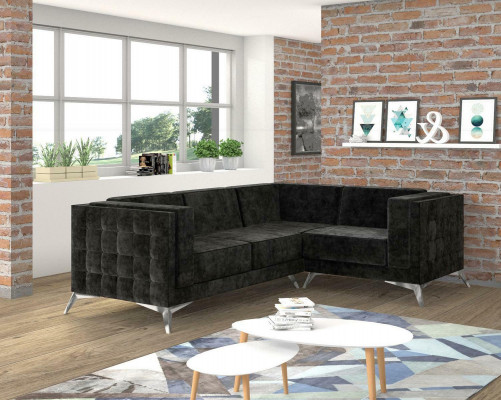 L-Form Canapé Wunnlandschaft Ecksofa Garnitur Modern Design Sofa Textil Stoff nei