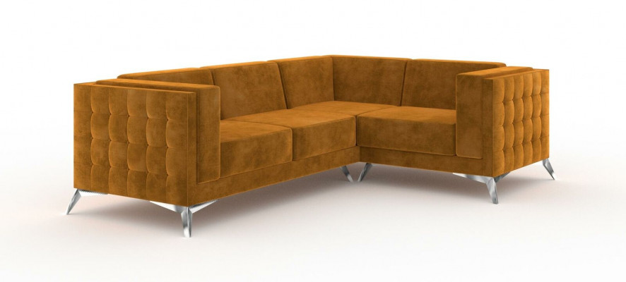 Ecksofa L-Form Designer Sofa Couch Polstersëtz Garnitur Stoff Wunnlandschaft