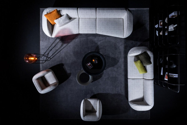 Sëtzgrupp Wunnzëmmer Set Fënnefsëtzer Fauteuil Véiersëtzer Polstersofae Sofagarnitur