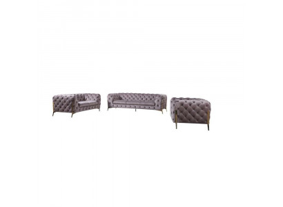 Designer Chesterfield Canapé-Set Sofa Canapé Polsterset 321 Sëtzgrupp Nei