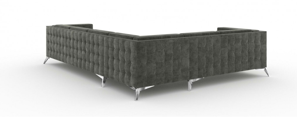 Design Eck Ecksofa L-Form Modern Sofas Stoffsueddivan Canapé Wunnlandschaft