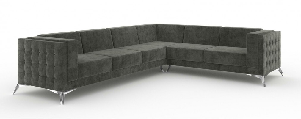 Design Eck Ecksofa L-Form Modern Sofas Stoffsueddivan Canapé Wunnlandschaft