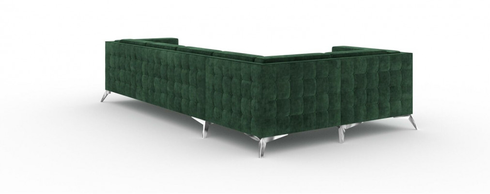 Eckcouch Canapé Canapé Fauteuil an L-Form Wohnzimmerlandschaft Sëtzgrupp Dekor Sofascouchen