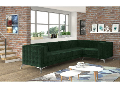 Eckcouch Canapé Canapé Fauteuil an L-Form Wohnzimmerlandschaft Sëtzgrupp Dekor Sofascouchen