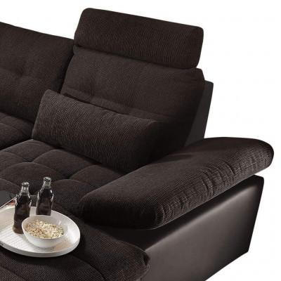 Wunnlandschaft Multifunktioun Canapé Ecksofa U-Form Bettfunktioun Schlof