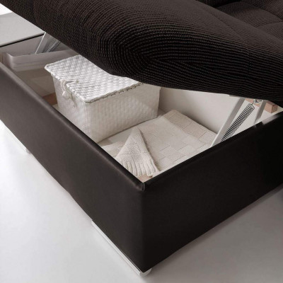 Wunnlandschaft Multifunktioun Canapé Ecksofa U-Form Bettfunktioun Schlof