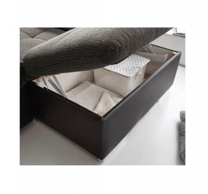 Ecksofa U-Form Sofa Wunnlandschaft Garnitur Bettfunktioun Design Polster