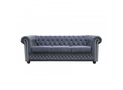 Chesterfield Sofagarnitur Sofa 3+1+1 Polster Couch Sofas Sëtz Kristallsteng