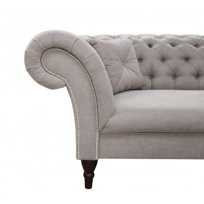 Chesterfield Sofagarnitur 3+2 Couch Sofa Polster Design Lieder Stoff Garnituren