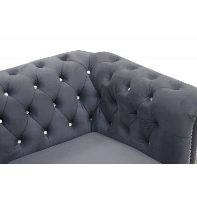 Chesterfield Liederdivan Sofa Canapé Polster Garnitur 3+1 Schlaffunktion Schloofsofa