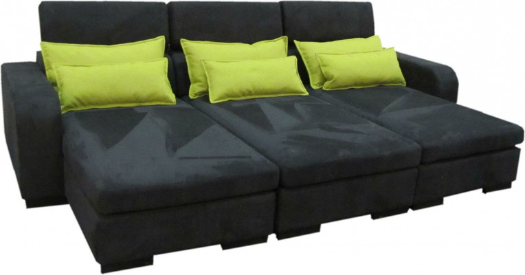 Moderm Canapé Luxus Textil Canapéen Polster 3 Plazen Canapéen Stoff Nei xxl grouss