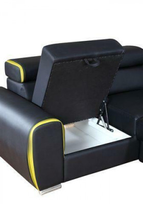 Design Ecksofa L-Form Schloffunktion Couch Lieder Textil Sofas Couchen