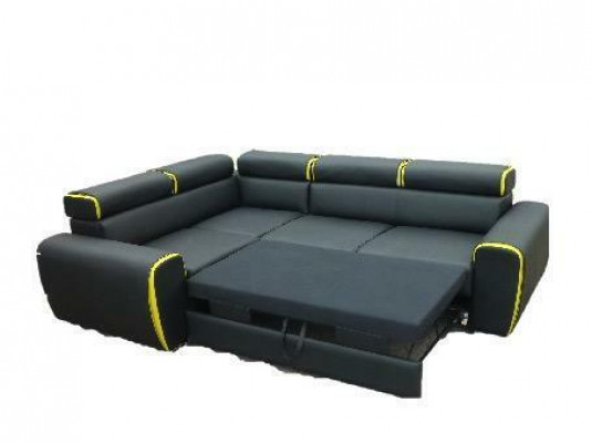 Design Ecksofa L-Form Schloffunktion Couch Lieder Textil Sofas Couchen