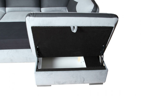 Eckcanapé Eckwahl Lieder Stoff Polster Textil Bett Këscht Canapé Sofa Eck