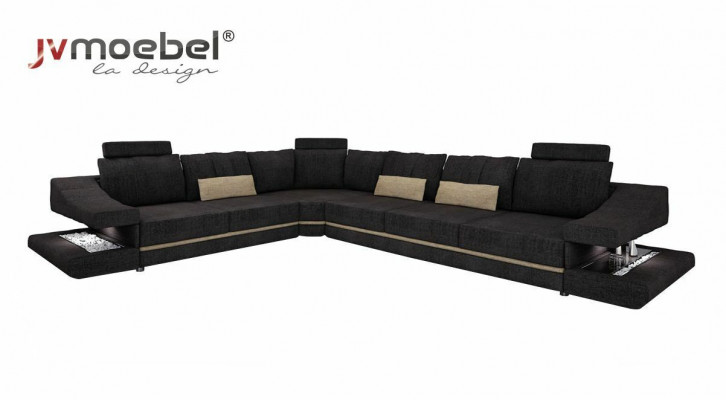 Wunnzëmmer Textil nei L-Form Sëtz Schlofssofa Miwwel Ecksofa Canapé Polsterméubel