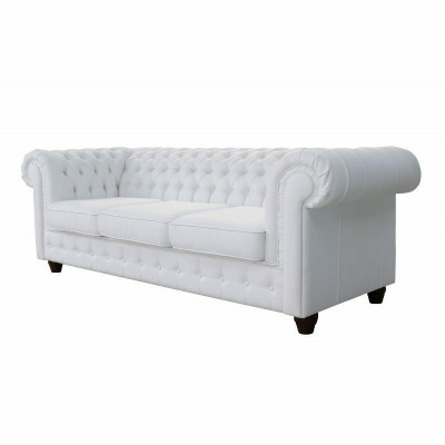 Chesterfield Mello 3-Sëtzer mat Bettfunktioun Couch Polster Sofase Couchen Sofa