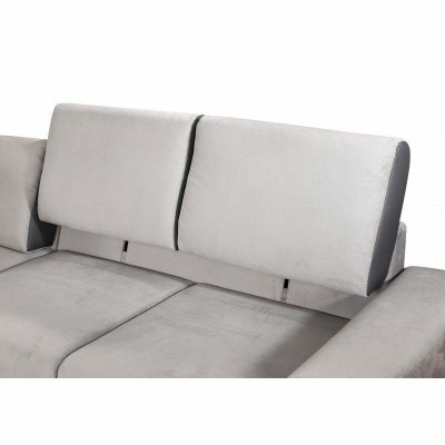 Design Ecksofa Canapé Canapé gepolstert Sëtz Eck Canapéen Couchen Bettfunktion Schlafsofa