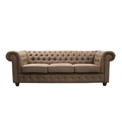 Chesterfield Cambridge 3-Sëtzer mat Bettfunktion Couch Polstersofa Couchen Nei