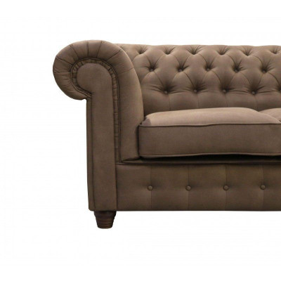 Chesterfield Cambridge 3-Sëtzer mat Bettfunktion Couch Polstersofa Couchen Nei