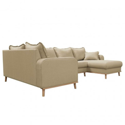 U-Form Canapé Wunnlandschaft Eckcanapé Garnitur Modern Design Canapé Textil