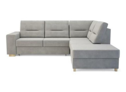Design Ecksofa L-Form Bettfunktioun Couch Lieder Textil Sofae Eckcouch