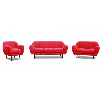 Sofagarnitur 3+2+1 Couch Polstersofas Couchen Wunnzëmmer Design Chesterfield