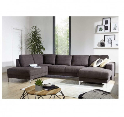Wunnlandschaft Ecksofa U-Form Couch Sëtz Polster Set Garnitur Modern