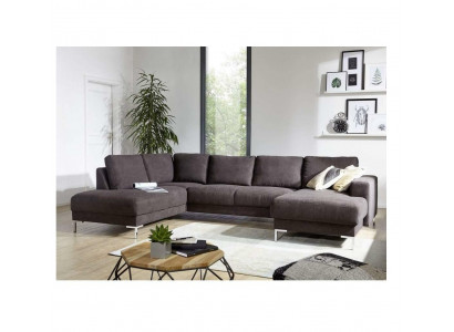 Wunnlandschaft Ecksofa U-Form Couch Sëtz Polster Set Garnitur Modern