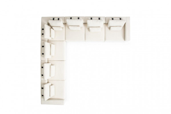 Textil Sofaen L-Form Luxus Miwwelen Wunnzëmmer Ecksofa Stil Modern Miwwelen