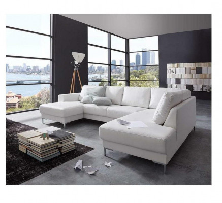 Canapé Canapé Polster Garnitur Living Landschaft Design Ecksofa Lieder U Form
