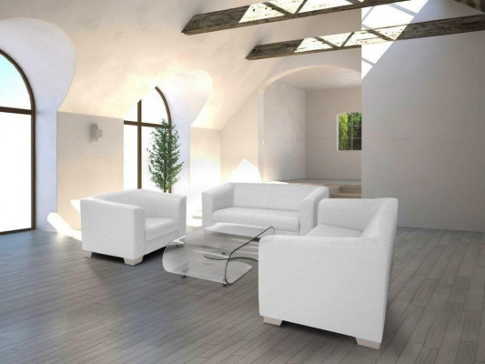 Sofagarnitur 3+2+1 Sëtzer Set Design Sofas Polster Relax Lieder Couchen