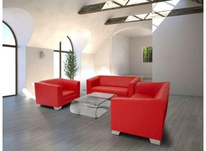 Sofagarnitur 3+2+1 Sëtzer Set Design Sofas Polster Relax Lieder Couchen