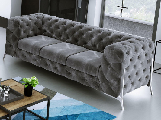 Chesterfield Dräisëtzer Gemittlechen Designer Wunnzëmmer 3 Sëtzer Couch