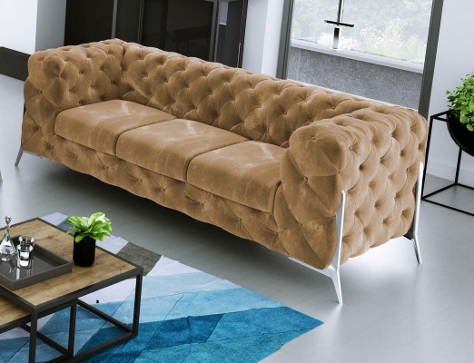 Chesterfield Dräisëtzer Gemittlechen Designer Wunnzëmmer 3 Sëtzer Couch