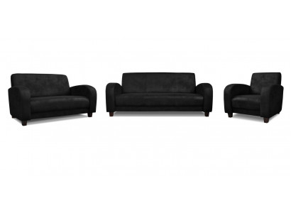 Sofagarnitur Modern 321 Sëtzer Ledersofa Couch Wunnlandschaft Garnitur