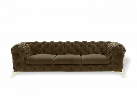 Canapé 3-Sëtz Design Canapéen Polster Fauteuilen Lieder Relax Chesterfield Sëtz Miwwelen