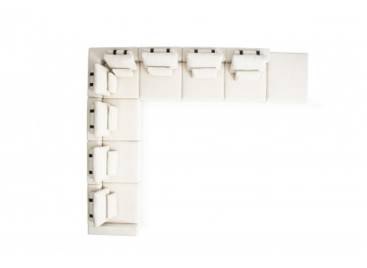 Eckcouch Sofa L-Form Polstersofa Wunnzëmmer Design Modern Textil Miwwelen