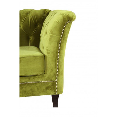 Chesterfield Schlofdéiwe 2 Sëtzer Sofa Bettfunktion Couch Polster Sofaen