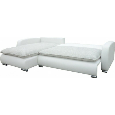 Design Eckcanapé Sofa Stoffe Schlofffunktioun Canapé Këssen Sëtz Eckcanapeën Schloffcanapé