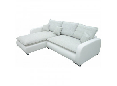 Design Eckcanapé Sofa Stoffe Schlofffunktioun Canapé Këssen Sëtz Eckcanapeën Schloffcanapé