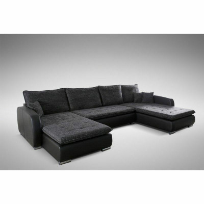 Design Ecksofa Sofa Elena Bettfunktioun Canapé Polster Sëtz Eck Sofa XXL Neit