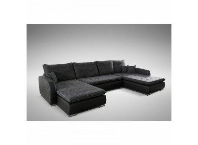Design Ecksofa Sofa Elena Bettfunktioun Canapé Polster Sëtz Eck Sofa XXL Neit