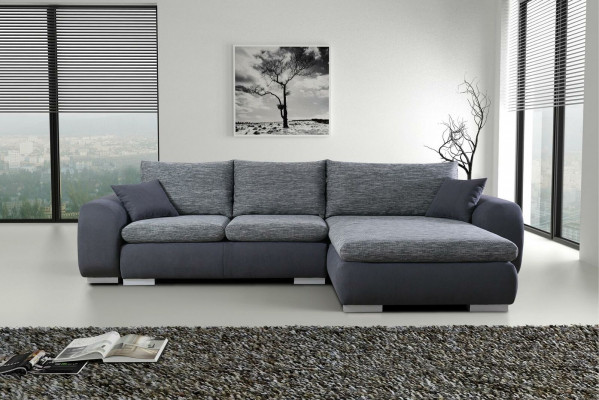 Eck-Couch Bettenfunktion Couch Grai Polster Couchen Textil Sofae Sofa