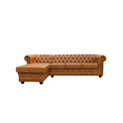 Chesterfield Liederdivan Divan Canapé Eckdivan Lieder Divan Garnitur Polster Eck Divanen
