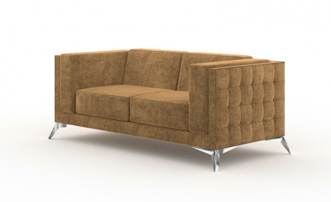 Chesterfield Polster Canapé Stoff Canapéen Sofa Sëtz Garnitur Zweesëtzer 2 Sëtzer