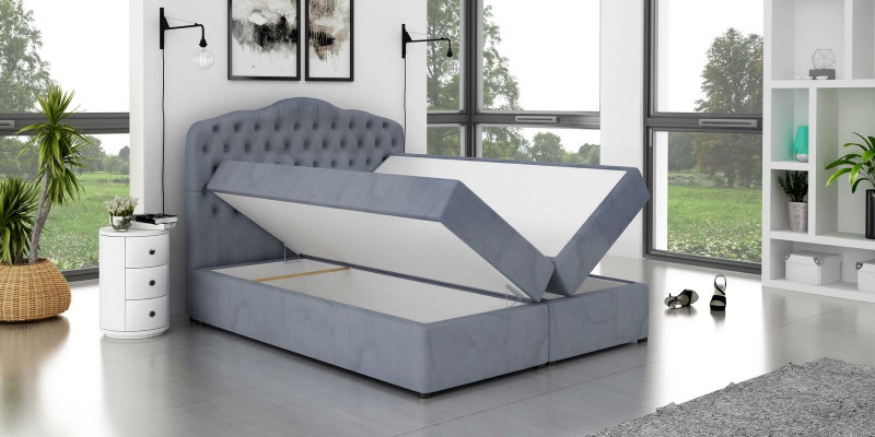 Designer Bett Chesterfield Hotel Better Duebel Schlofzëmmer Luxus